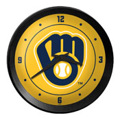 Milwaukee Brewers: Logo - Ribbed Frame Wall Clock, MBMILW-530-02