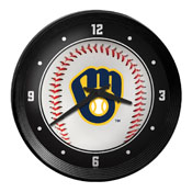 Milwaukee Brewers: Baseball - Ribbed Frame Wall Clock, MBMILW-530-31