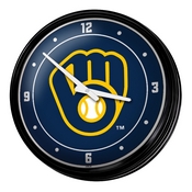 Milwaukee Brewers: Logo - Retro Lighted Wall Clock, MBMILW-550-02
