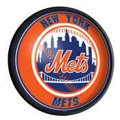 New York Mets: Round Slimline Lighted Wall Sign, MBNYMT-130-01