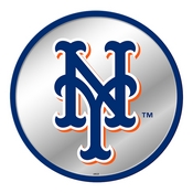 New York Mets: Logo - Modern Disc Mirrored Wall Sign, AGS-MBNYMT-235-02A