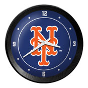 New York Mets: Logo - Ribbed Frame Wall Clock, MBNYMT-530-02
