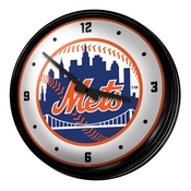 New York Mets: Retro Lighted Wall Clock, MBNYMT-550-01