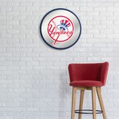 New York Yankees: Modern Disc Mirrored Wall Sign, AGS-MBNYYS-235-01A