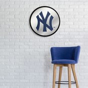 New York Yankees: Logo - Modern Disc Mirrored Wall Sign, AGS-MBNYYS-235-02A