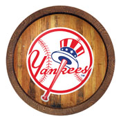 New York Yankees: "Faux" Barrel Top Sign, FNB-MBNYYS-240-01