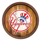 New York Yankees: Weathered "Faux" Barrel Top Sign, FNB-MBNYYS-240-03