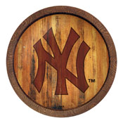 New York Yankees: Logo - Branded "Faux" Barrel Top Sign, FNB-MBNYYS-240-05