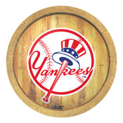 New York Yankees: "Faux" Barrel Top Sign, FNB-MBNYYS-240-01