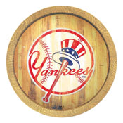 New York Yankees: Weathered "Faux" Barrel Top Sign, FNB-MBNYYS-240-03