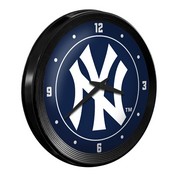 New York Yankees: Logo - Ribbed Frame Wall Clock, MBNYYS-530-02