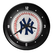 New York Yankees: Baseball - Ribbed Frame Wall Clock, MBNYYS-530-31
