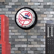 New York Yankees: Retro Lighted Wall Clock, MBNYYS-550-01