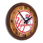 New York Yankees: "Faux" Barrel Top Clock, FNB-MBNYYS-560-01