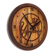 New York Yankees: Branded "Faux" Barrel Top Clock, FNB-MBNYYS-560-02