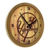 New York Yankees: Branded "Faux" Barrel Top Clock, FNB-MBNYYS-560-02