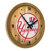 New York Yankees: Weathered "Faux" Barrel Top Clock, FNB-MBNYYS-560-03