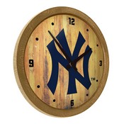 New York Yankees: Logo - "Faux" Barrel Top Clock, FNB-MBNYYS-560-04