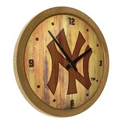 New York Yankees: Logo - Branded "Faux" Barrel Top Clock, FNB-MBNYYS-560-05