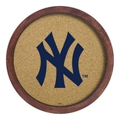 New York Yankees: Logo - "Faux" Barrel Framed Cork Board, AGS-MBNYYS-632-02A
