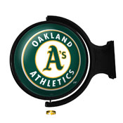 Oakland Athletics: Original Round Rotating Lighted Wall Sign, MBOAKL-115-01