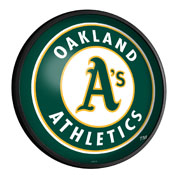 Oakland Athletics: Round Slimline Lighted Wall Sign, MBOAKL-130-01
