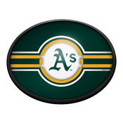 Oakland Athletics: Oval Slimline Lighted Wall Sign, FNB-MBOAKL-140-01A