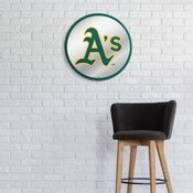 Oakland Athletics: Logo - Modern Disc Mirrored Wall Sign, AGS-MBOAKL-235-02A