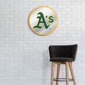 Oakland Athletics: Logo - Modern Disc Mirrored Wall Sign, AGS-MBOAKL-235-02A