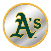 Oakland Athletics: Logo - Modern Disc Mirrored Wall Sign, AGS-MBOAKL-235-02A