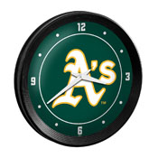 Oakland Athletics: Logo - Ribbed Frame Wall Clock, MBOAKL-530-02