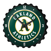 Oakland Athletics: Bottle Cap Wall Clock, MBOAKL-540-01