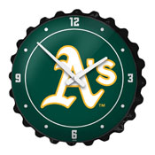Oakland Athletics: Logo - Bottle Cap Wall Clock, MBOAKL-540-02