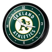 Oakland Athletics: Logo - Retro Lighted Wall Clock, MBOAKL-550-02