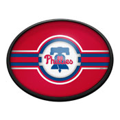 Philadelphia Phillies: Oval Slimline Lighted Wall Sign, FNB-MBPHIL-140-01A