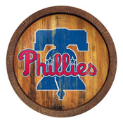 Philadelphia Phillies: Weathered "Faux" Barrel Top Sign, FNB-MBPHIL-240-03