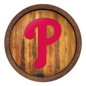 Philadelphia Phillies: Logo - "Faux" Barrel Top Sign, FNB-MBPHIL-240-04