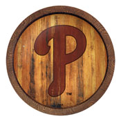 Philadelphia Phillies: Logo - Branded "Faux" Barrel Top Sign, FNB-MBPHIL-240-05