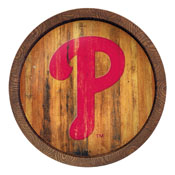 Philadelphia Phillies: Logo - Weathered "Faux" Barrel Top Sign, FNB-MBPHIL-240-06