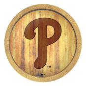 Philadelphia Phillies: Logo - Branded "Faux" Barrel Top Sign, FNB-MBPHIL-240-05