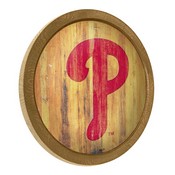 Philadelphia Phillies: Logo - Weathered "Faux" Barrel Top Sign, FNB-MBPHIL-240-06