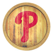 Philadelphia Phillies: Logo - Weathered "Faux" Barrel Top Sign, FNB-MBPHIL-240-06
