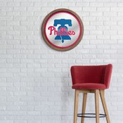 Philadelphia Phillies: "Faux" Barrel Top Mirrored Wall Sign, AGS-MBPHIL-245-01A