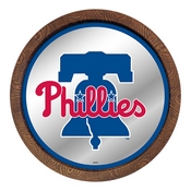 Philadelphia Phillies: "Faux" Barrel Top Mirrored Wall Sign, AGS-MBPHIL-245-01A