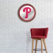 Philadelphia Phillies: Logo - "Faux" Barrel Top Mirrored Wall Sign, AGS-MBPHIL-245-02A