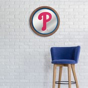 Philadelphia Phillies: Logo - "Faux" Barrel Top Mirrored Wall Sign, AGS-MBPHIL-245-02A