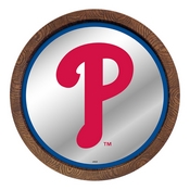 Philadelphia Phillies: Logo - "Faux" Barrel Top Mirrored Wall Sign, AGS-MBPHIL-245-02A