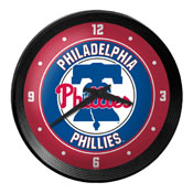 Philadelphia Phillies: Ribbed Frame Wall Clock, MBPHIL-530-01