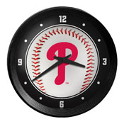 Philadelphia Phillies: Baseball - Ribbed Frame Wall Clock, MBPHIL-530-31