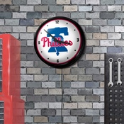Philadelphia Phillies: Retro Lighted Wall Clock, MBPHIL-550-01